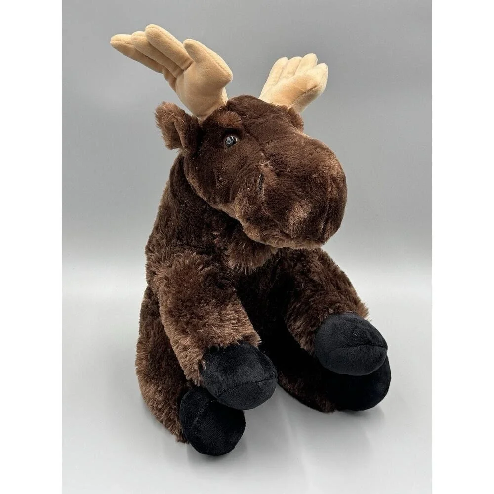Adventure Planet Brown Moose Reindeer Sitting Plush 15